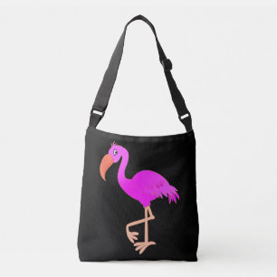 Rosa Flamingo Crossbody Bag Anpassningsbar Färg Axelväska
