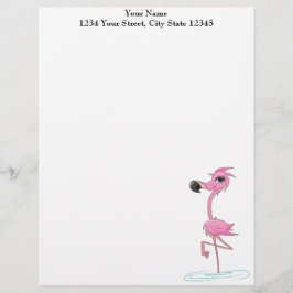 Rosa Flamingo Customized letterhead Brevhuvud