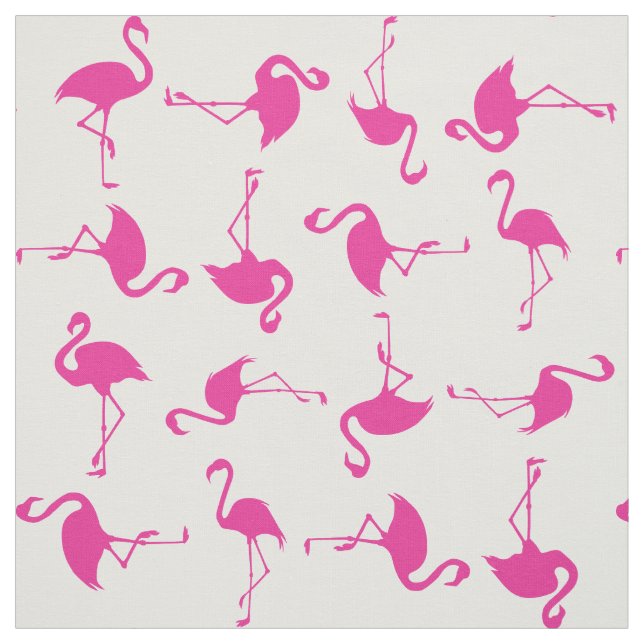 Rosa Flamingo Cute Tropical Print Fabric Tyg (Provkarta)