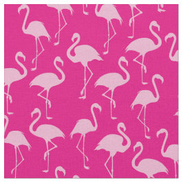 Rosa Flamingo Cute Tropical Print Fabric Tyg