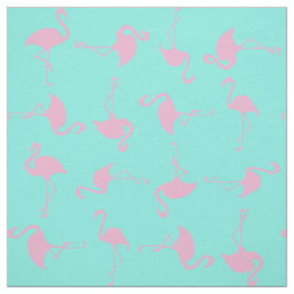 Rosa Flamingo Cute Tropical Print Fabric Tyg