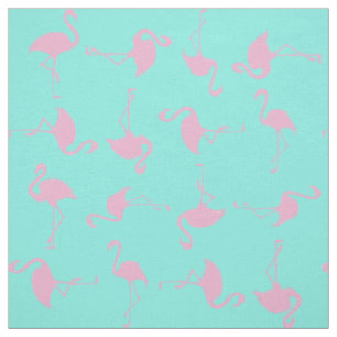 Rosa Flamingo Cute Tropical Print Fabric Tyg