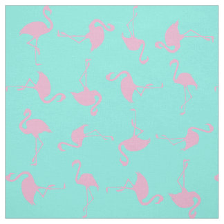 Rosa Flamingo Cute Tropical Print Fabric Tyg
