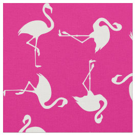 Rosa Flamingo Cute Tropical Print Fabric Tyg
