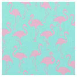 Rosa Flamingo Cute Tropical Print Fabric Tyg