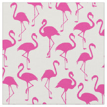 Rosa Flamingo Cute Tropical Print Fabric