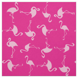 Rosa Flamingo Cute Tropical Print Fabric Tyg
