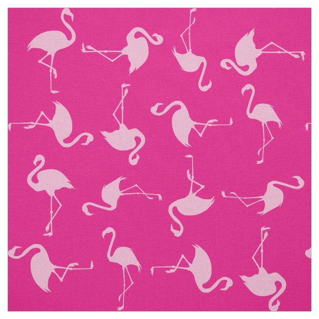Rosa Flamingo Cute Tropical Print Fabric Tyg (Provkarta)