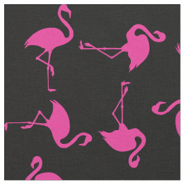 Rosa Flamingo Cute Tropical Print Fabric Tyg