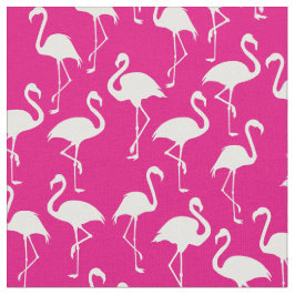 Rosa Flamingo Cute Tropical Print Fabric Tyg