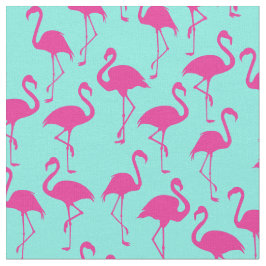 Rosa Flamingo Cute Tropical Print Fabric Tyg