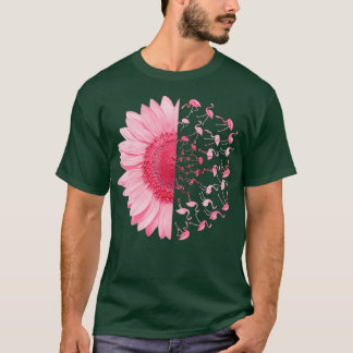 Rosa Flamingo Daisy Awareness Funny Kärlek T Shirt