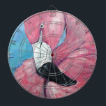 Rosa Flamingo Darttavla<br><div class="desc">Rosa flamingo som får redo för att ta en ta sig en tupplur</div>