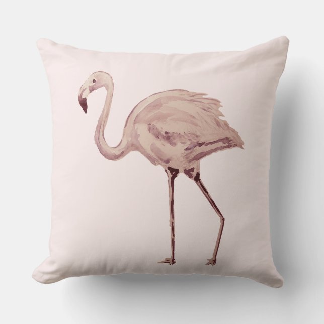 Rosa Flamingo Dekorativ kudde (Framsida)
