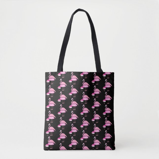 Rosa Flamingo Design - Anpassningsbar allt-över-ut Tygkasse (Framsida)