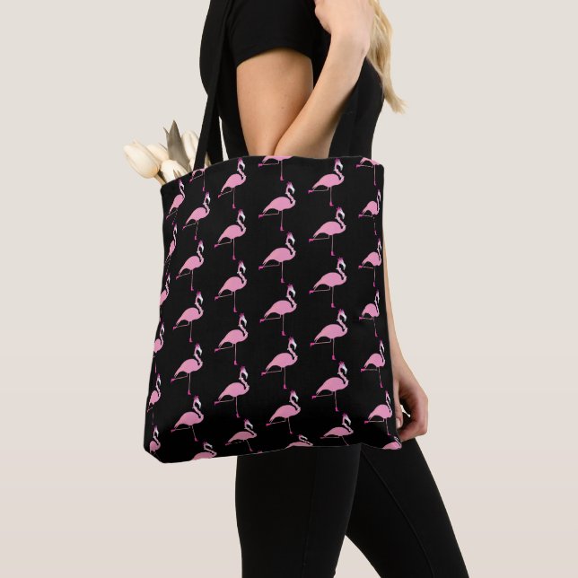 Rosa Flamingo Design - Anpassningsbar allt-över-ut Tygkasse (Närbild)