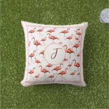 Rosa Flamingo Design Anpassningsbar Family Monogra