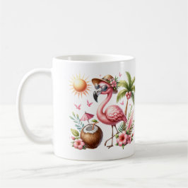 Rosa Flamingo Design Kaffemugg