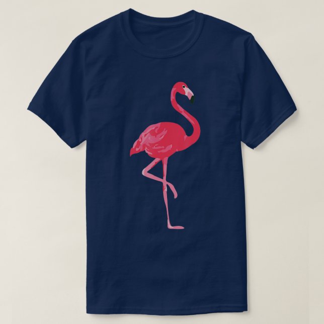 Rosa Flamingo Design T Shirt (Design framsida)