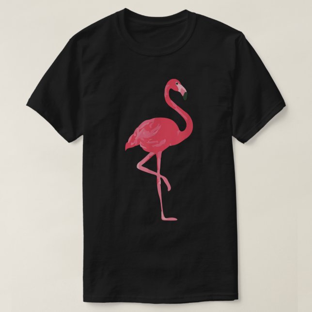 Rosa Flamingo Design  T Shirt (Design framsida)