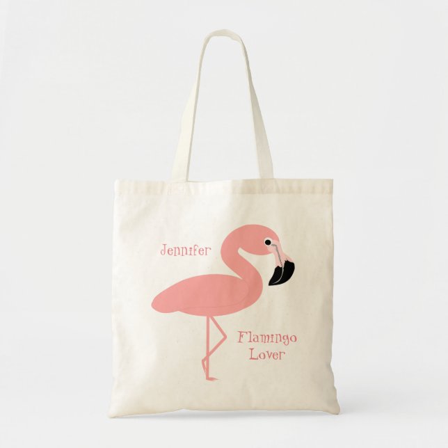 Rosa Flamingo Design Tygkasse (Framsidan)