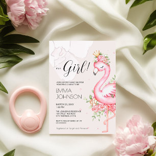 Rosa Flamingo Det är en inbjudan till en liten bab
