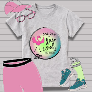 Rosa Flamingo En dag eller Dag ett Du bestämmer di T Shirt