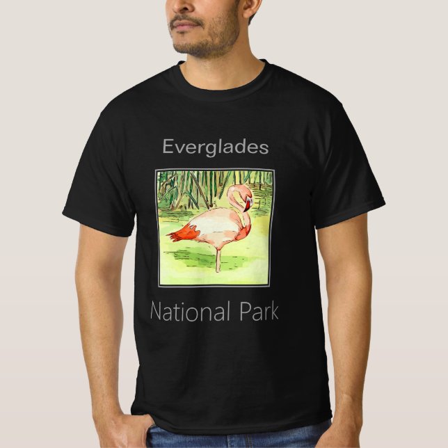 Rosa Flamingo, Everglades nationalpark, Florida T Shirt (Framsida)