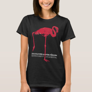 Rosa flamingo fågel på Tyskland München Zoo T Shirt