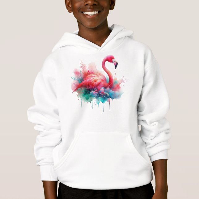Rosa Flamingo Fågel Sublimering T Shirt (Framsida)