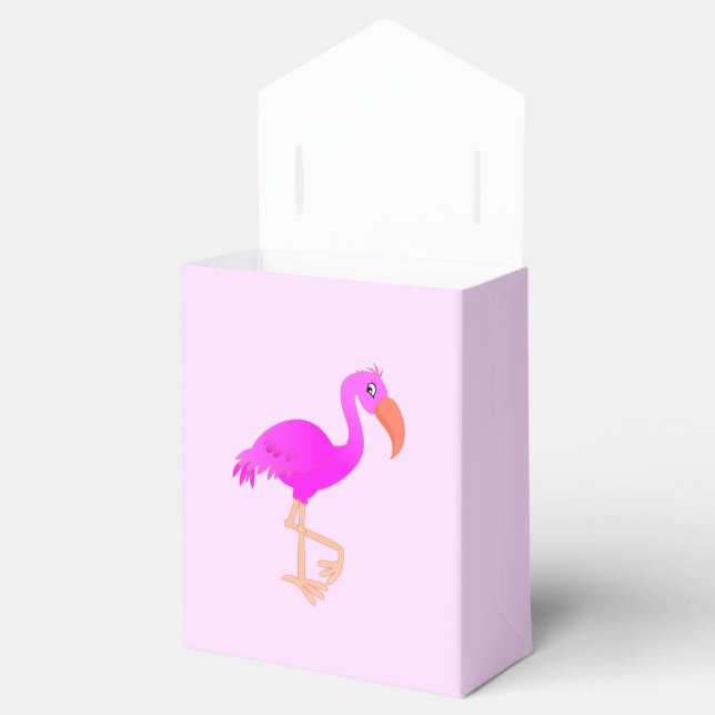 Rosa Flamingo-favoritruta - Färgen / texten Presentaskar (Öppnad)