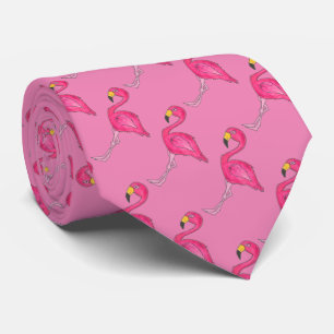 Rosa Flamingo Flamingoes Tropical Bird Tie Slips
