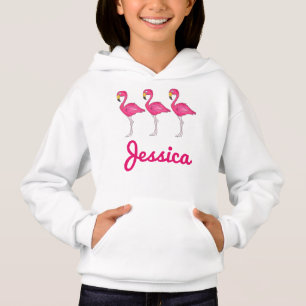 Rosa Flamingo Flamingos Personlig Sweatshirt Tee