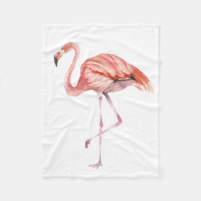 Rosa Flamingo Fleecefilt (Framsidan)