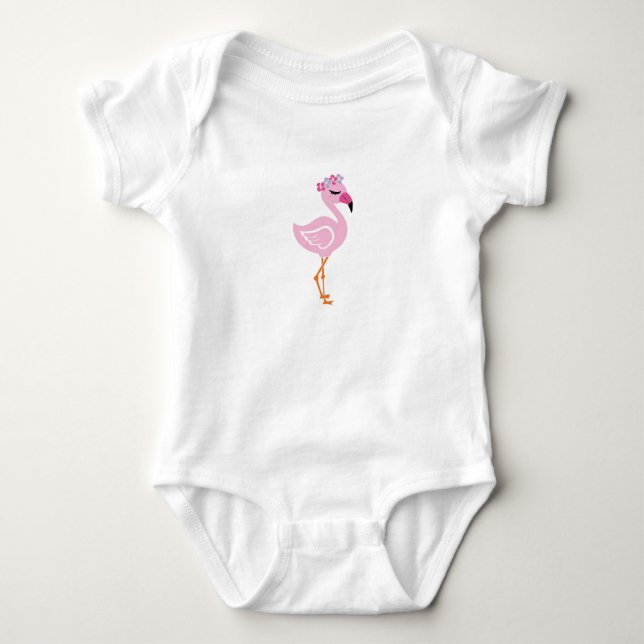 Rosa Flamingo flicka rosa flamingo T Shirt (Framsida)