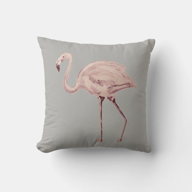 Rosa Flamingo Florida Utomhus Dekorativ kudde (Framsida)