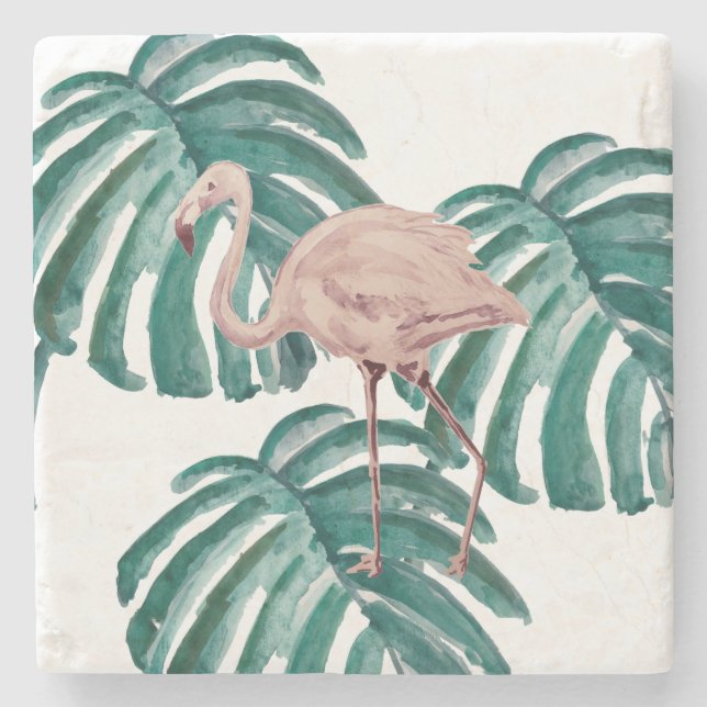 Rosa Flamingo Florida Utomhus Dekorativ kudde Stenunderlägg (Framsidan)