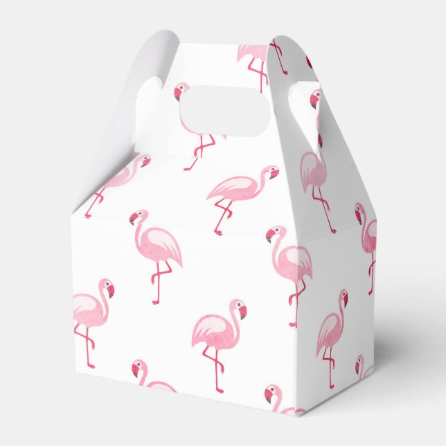 Rosa Flamingo Födelsedagsfest Mönster Presentaskar (Baksidan Sidan)