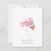 Rosa Flamingo för Small Business Helgdag Card