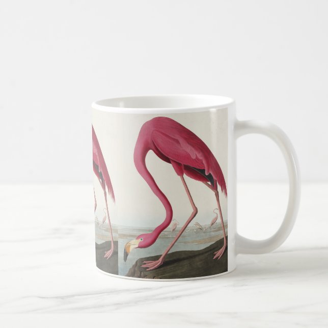 Rosa Flamingo från amerikanska fåglar Kaffemugg (Höger)