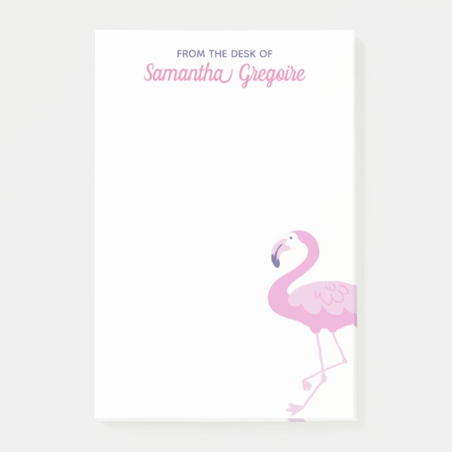 Rosa Flamingo från Office Desk of Post-it Block (Framsida)