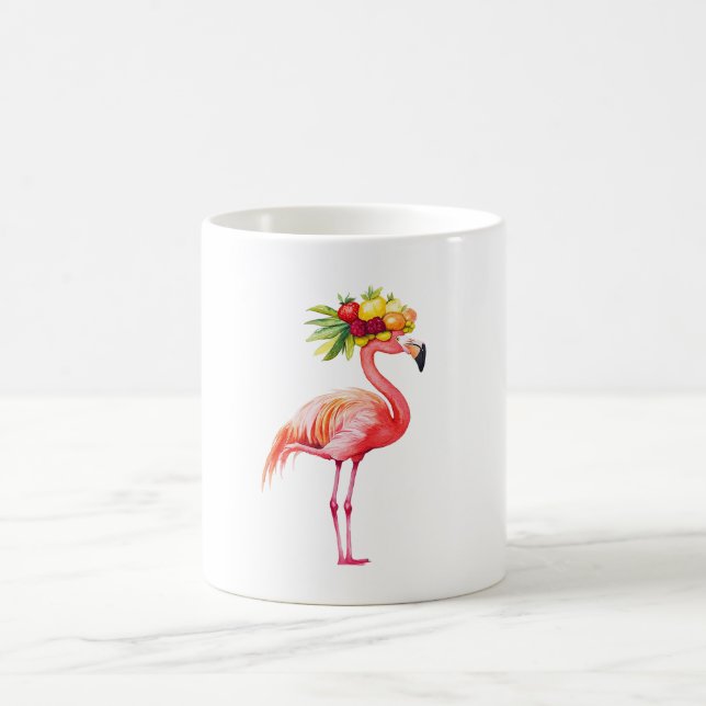 Rosa Flamingo Frukt Kaffemugg (Center)