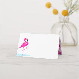 Rosa flamingo-gästkort placeringskort