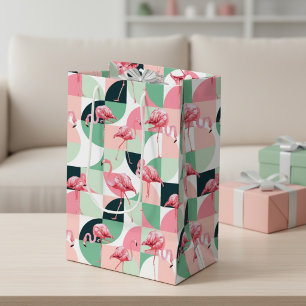 Rosa Flamingo Geometriskt Mönster