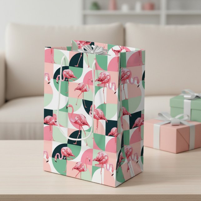 Rosa Flamingo Geometriskt Mönster (Skapare uppladdad)