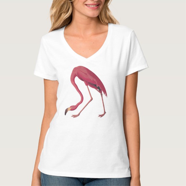 Rosa Flamingo Girl's T Shirt (Framsida)