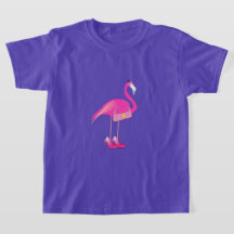 Rosa Flamingo - Girls'Basic T-Shirt