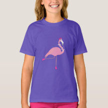 Rosa Flamingo - Girls'Basic T-Shirt