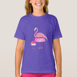Rosa Flamingo - Girls'Basic T-Shirt