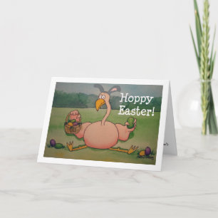 Rosa Flamingo Glad påsk Funny Humor Card Helgkort